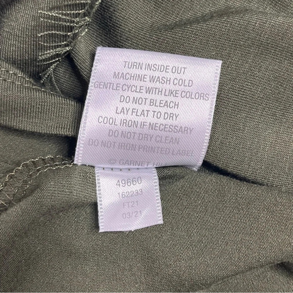 Garnet Hill (NWT) Olive Green Luna Lace-Inset Knit Dress Size Medium - Picture 10 of 11